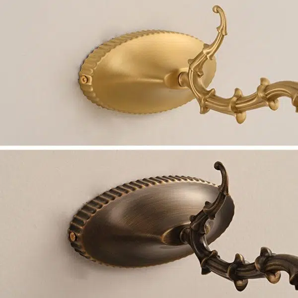 French Antique Copper Cylindrical 2-Light Mirror Front Wall Sconce Lamp - Image 9