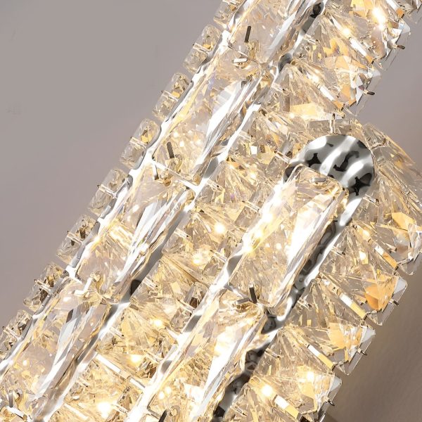 Double Strip Three Step Dimming Light LED Crystal Modern Wall Lamp Wall Sconce Lighting - Image 10