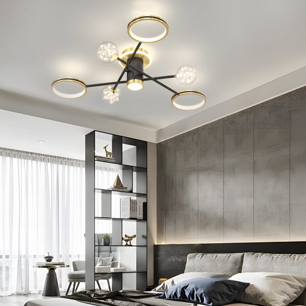 Starry Flowers Three Step Dimming Modern Ceiling Lights Fixture Hanging Lamp - Image 4