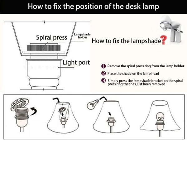 Traditional European Rose Vase Base Resin Fabric 1-Light Table Lamp For Bedroom - Image 7