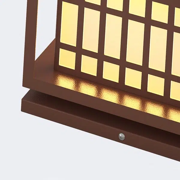 Square LED Waterproof Brown Modern Outdoor Deck Post Lights Pillar Light - Image 10