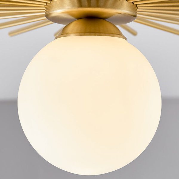 Glass Ball 1-Light Semi-Flush Mount Lighting - Image 9