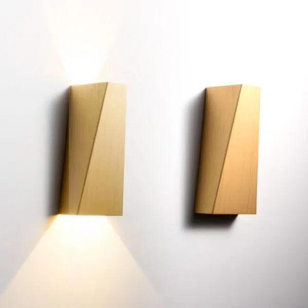 Modern Minimalist Brushed Aluminum Geometric Square LED Wall Sconce Lamp - Image 16