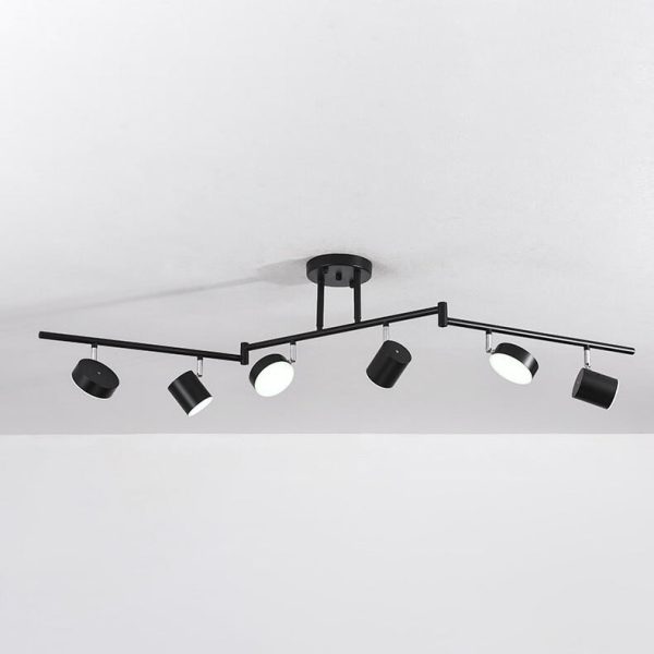 Modern Creative Rotating Track Spotlight LED Semi-Flush Mount Ceiling Light - Image 7
