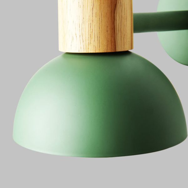 Modern Classic Macaron Solid Color Wood Iron 1-Light Wall Sconce Lamp - Image 7