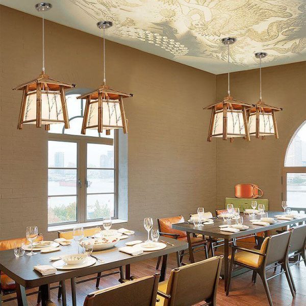 Japanese Rustic Vintage Bamboo Weaving 1-Light Pendant Light - Image 15