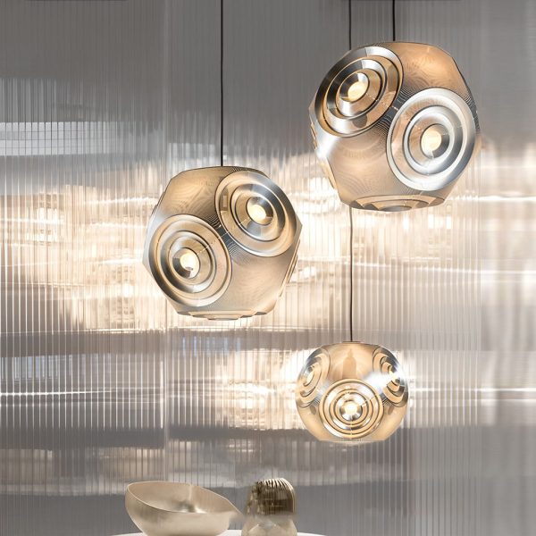 Creative Irregular Circular Stainless Steel Post-modern Chandelier Light - Image 7