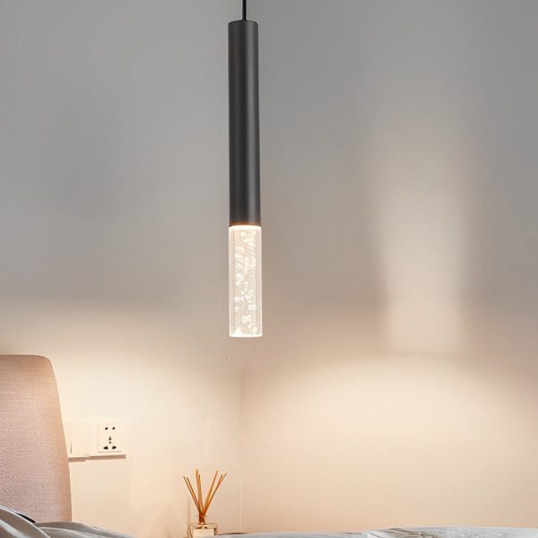 Personality Minimalist LED Black Nordic Pendant Light Kitchen Island Lighting - Image 3