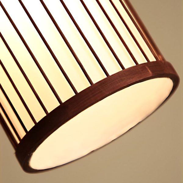 Creative Minimalist Bamboo Hand Woven LED Retro Modern Pendant Lights - Image 11