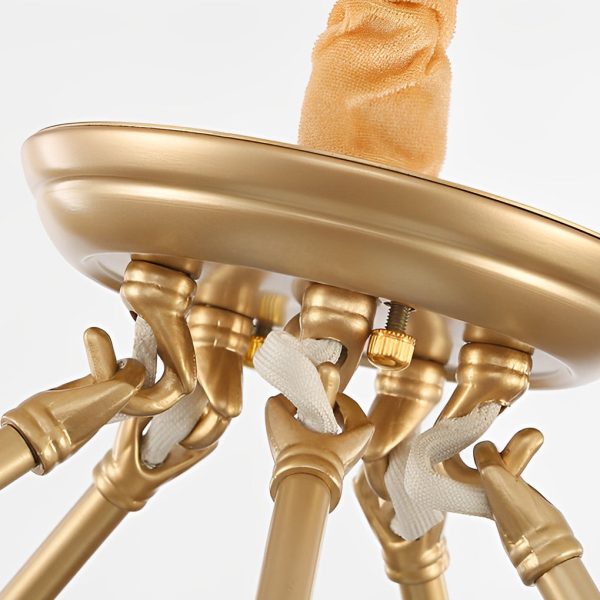 Round Metal Three Step Dimming Modern Rustic Crystal Chandelier Light - Image 6