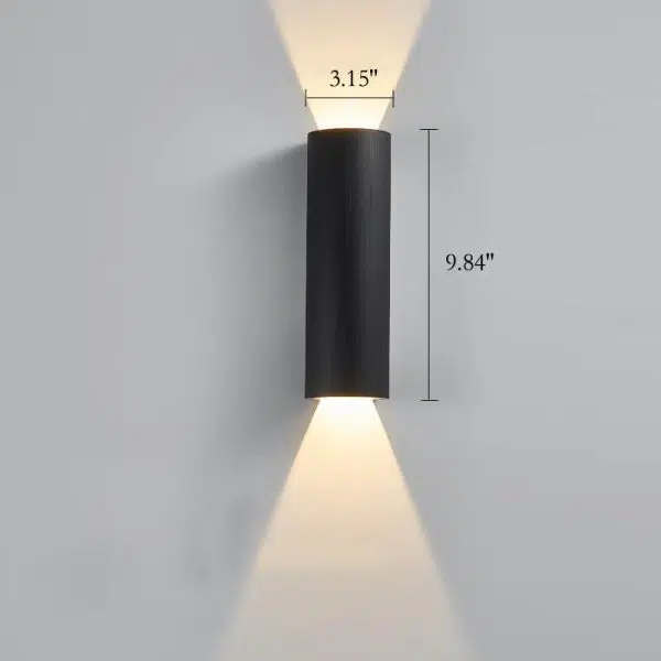 Modern Minimalist Aluminum Cylindrical LED Wall Sconce Lamp - Image 12