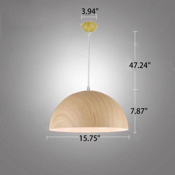Nordic Minimalist Marbled Semicircle 1-Light Pendant Light - Image 5