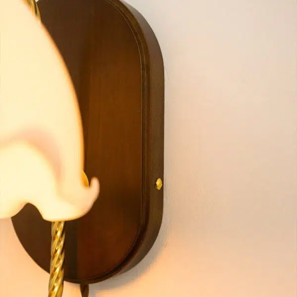 French Vintage Cream Glass Petal 1-Light Wall Sconce Lamp - Image 12