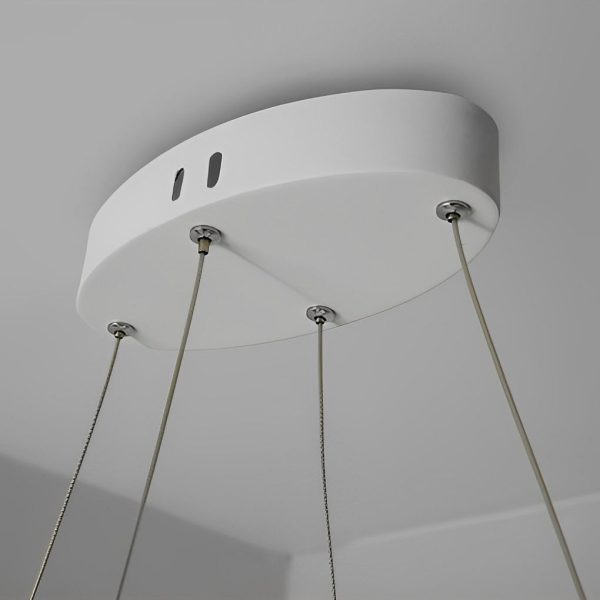 Creative Wavy Lines Stepless Dimming LED White Minimalist Chandeliers - Image 10