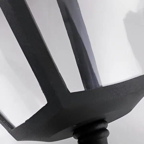 1-Light Black Solar Powered Porch Sconce LED Outdoor Wall Light - Image 10