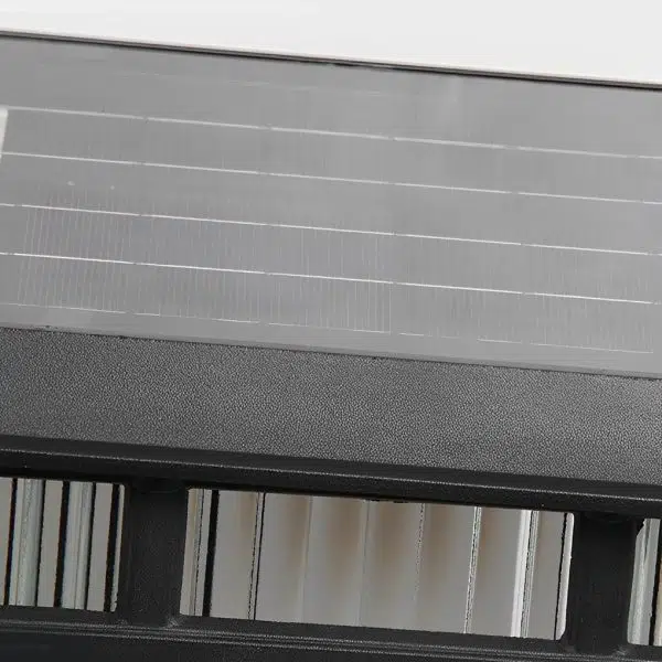 Retro Glass LED Waterproof Matte Black Modern Solar Fence Post Lights - Image 11