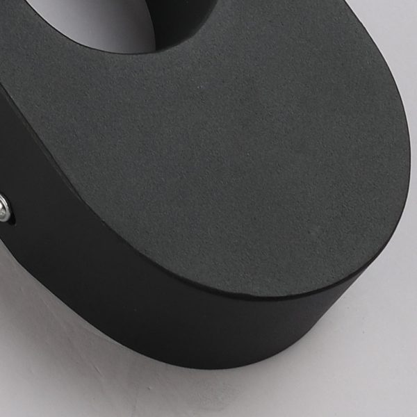 Modern Indoor Oval LED Wall Sconces - 16'' H, Gold/Black - Image 8