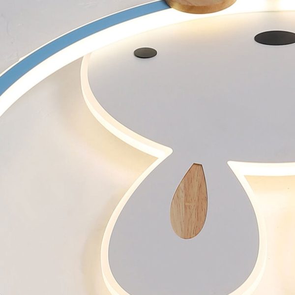 Childlike Modern Simple Cartoon Rabbit Design LED Flush Mount Light - Image 8