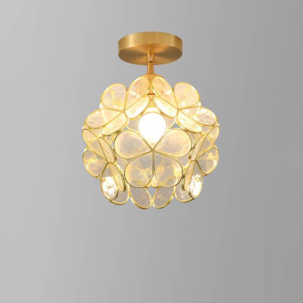 New Japanese-Style Manual Petal Aisle Semi-Flush Mount Light - Image 9
