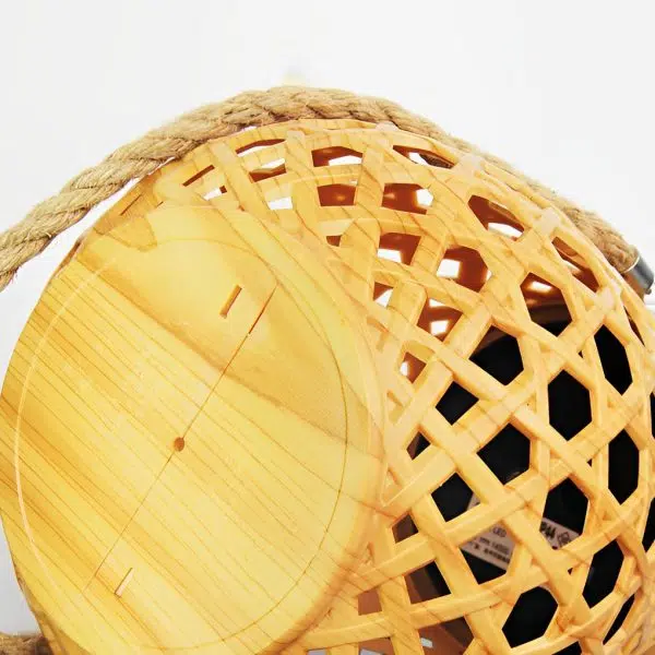 Portable Creative Bamboo Rattan LED Upgrade USB Solar Outdoor Lanterns - Image 8