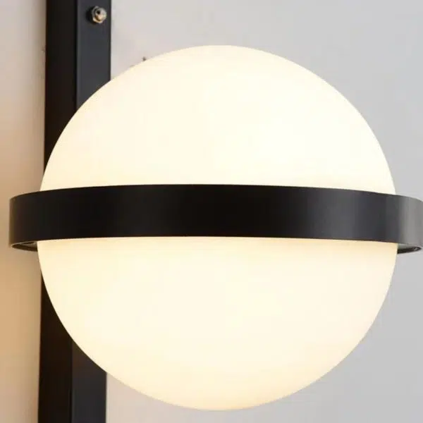 Creative Flowerpot Ball Waterproof LED Black Modern Outdoor Wall Light - Image 5
