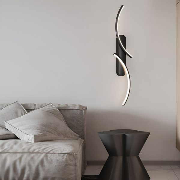 Creative S-shaped LED Three-color Light Modern Wall Sconce Lighting - Image 4
