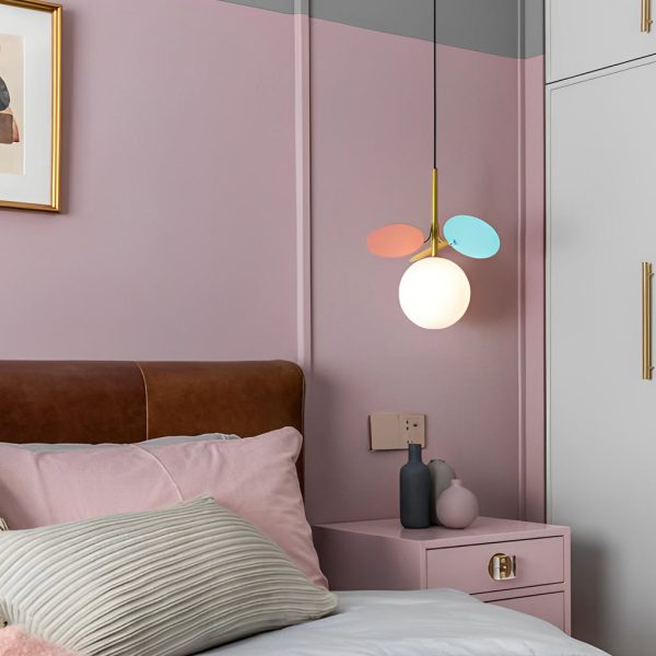 Colorful Creative Glass Flower Leaves Nordic Pendant Lights Chandelier - Image 7