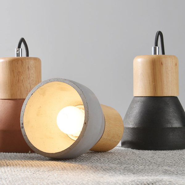Nordic Cement Tapered 1-Light Mini LED Pendant Light - Image 9