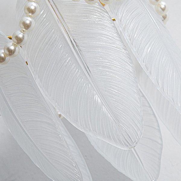 Glass Leaves Feathers Three Step Dimming Nordic Creative Wall Lights Fixture - Image 5