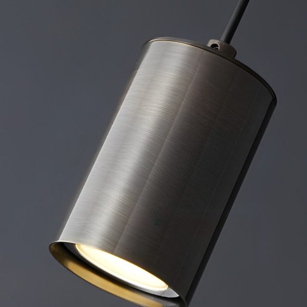 Cylindrical Minimalist Copper Electroplated Nordic Chandelier Spotlight - Image 10