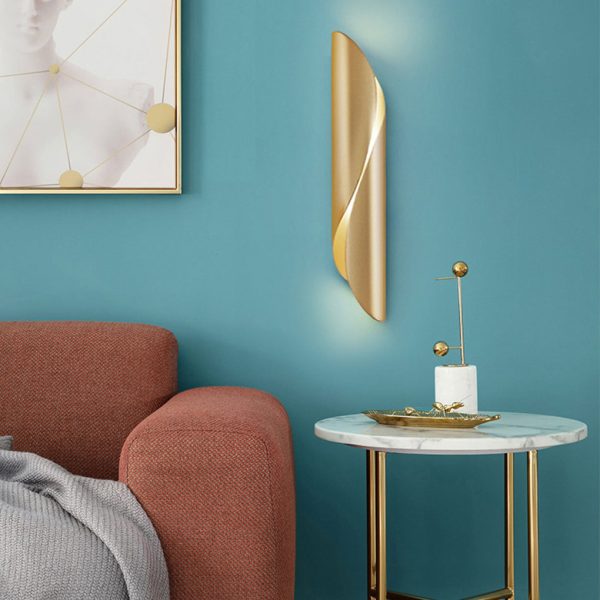 Nordic Unique Arc Background Wall Bedside Industrial Style Wall Lamp - Image 3