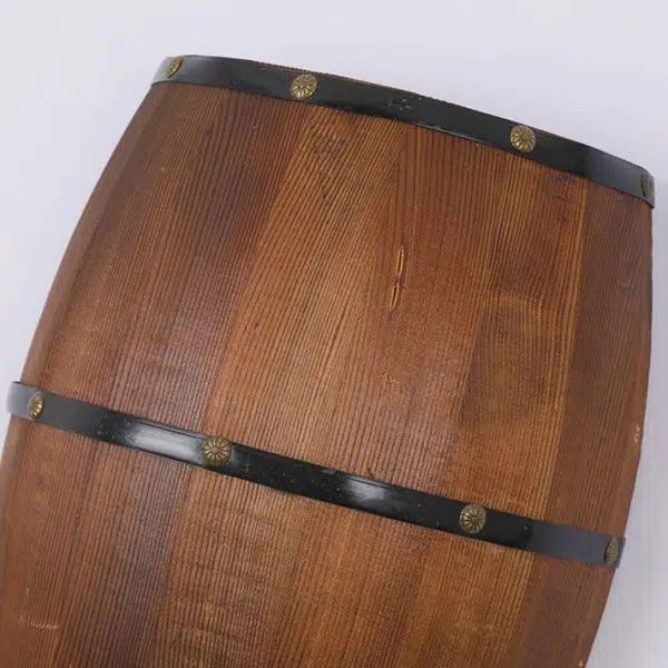 Industrial Vintage Half Barrel Wood 2-Light Wall Sconce Lamp - Image 8