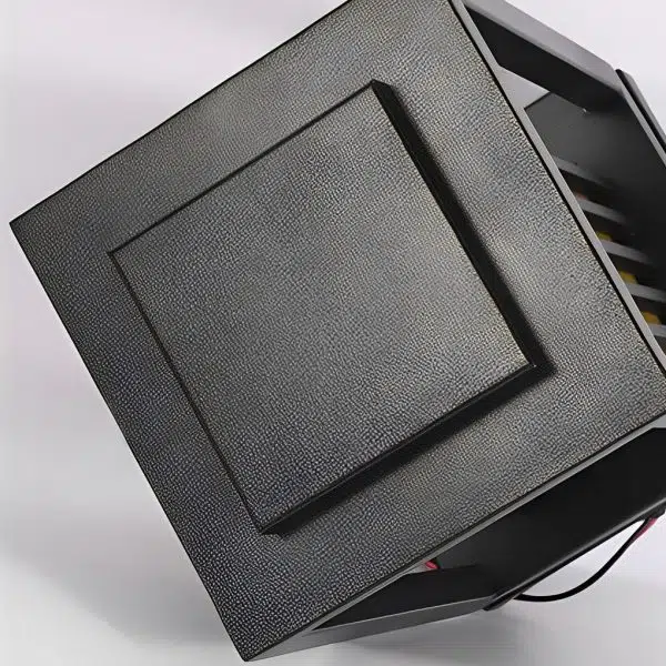 Modern Black LED Cage Pathway Lawn Lamp - Image 9