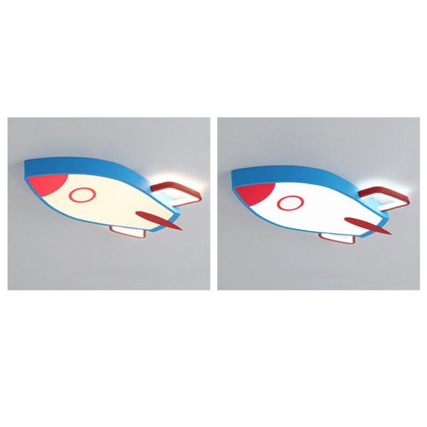 Cartoon Rocket-shaped Aluminum LED Flush Mount Ceiling Light - Image 8