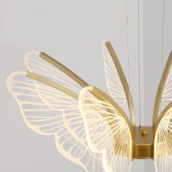Butterflies LED Dimmable with Remote Control Modern Chandelier Hanging Lamp - Image 6