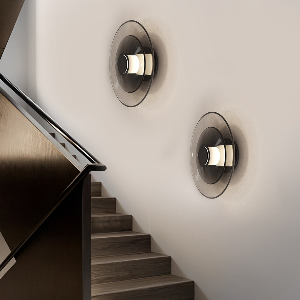 10-f23e7780-e785-4b5a-8d1f-776cf7435b6a.jpg Round Creative Double-layered Glass LED Nordic Wall Sconces Lighting - Image 1