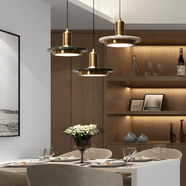 Round Flying Saucer Shape Electroplated Iron LED Modern Pendant Lights - Image 8