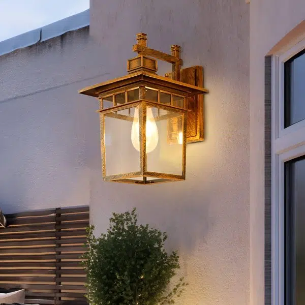 Glass LED Waterproof Retro Outdoor Wall Lamp Wall Sconce Lighting without Bulb - Image 4