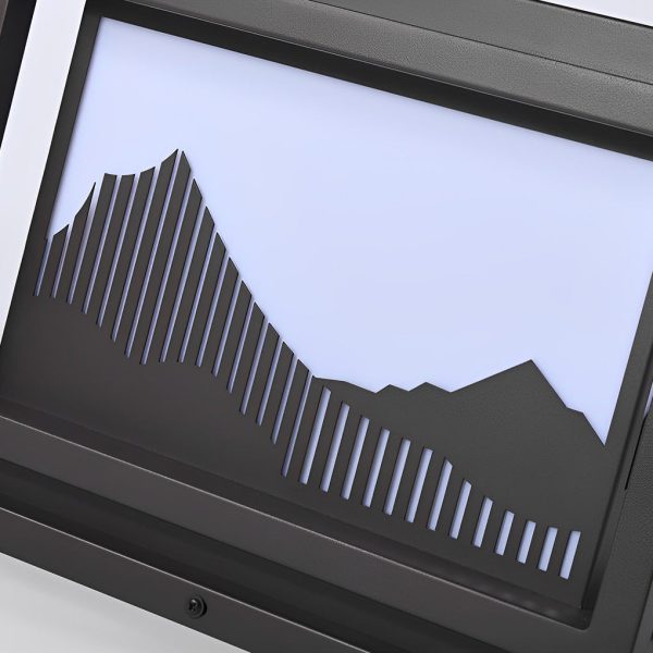Square Waterproof Mountain Scenery Traditional Solar Post Caps Lights - Image 10