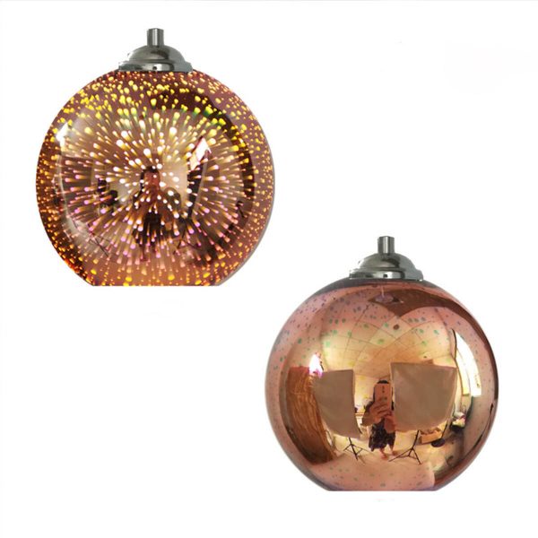 Modern Creative 3D Colorful Fireworks Glass 1-Light Dome Pendant Light - Image 8