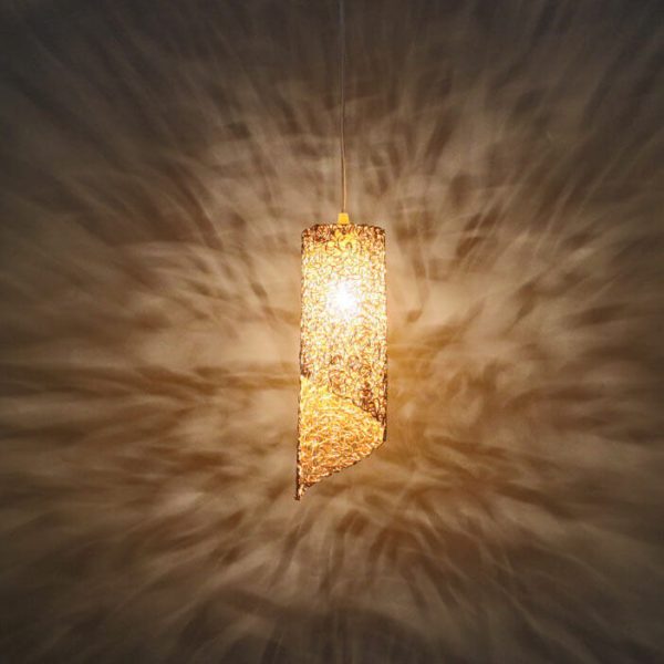 Modern Colorful  Aluminum Wire 1-Light Cylinder Spiral Pendant Light - Image 14