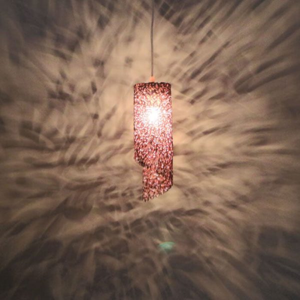 Modern Colorful  Aluminum Wire 1-Light Cylinder Spiral Pendant Light - Image 18