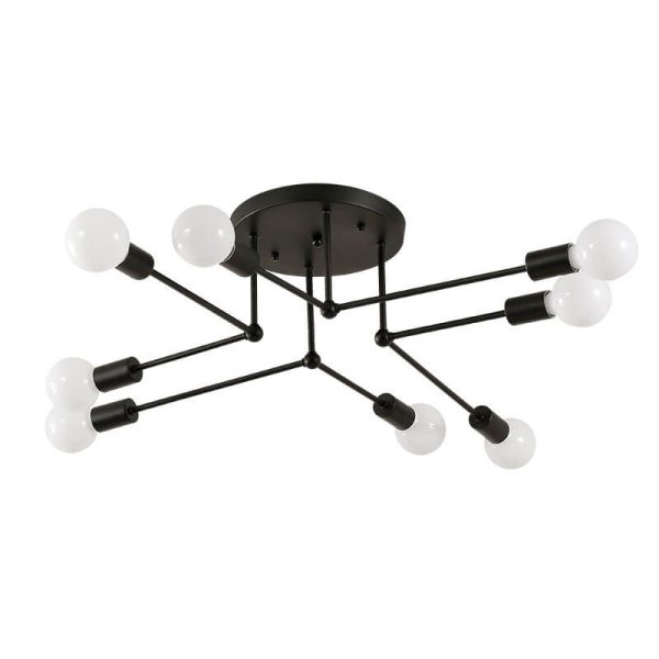 Industrial Concise Linear 6/8-Light Semi-Flush Mount Lighting - Image 8