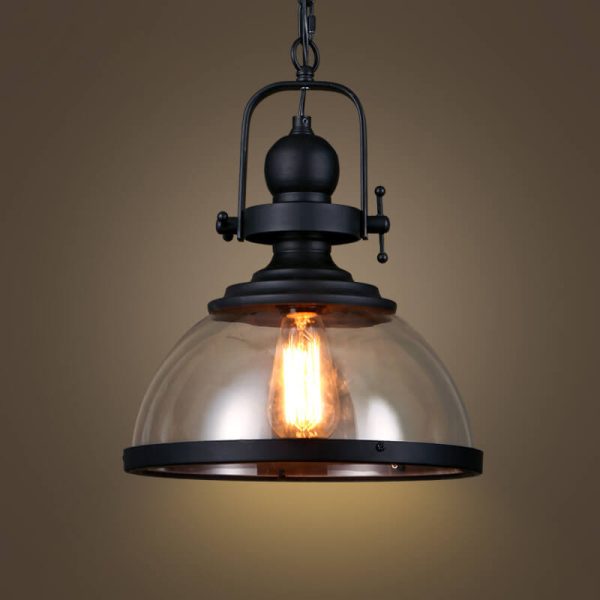 Retro Glass Shade 1-Light Single Dome  Pendant Light - Image 11