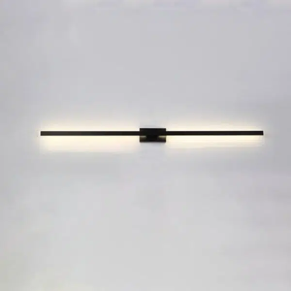 Nordic Minimalist Black Linear LED Mirror Front Light Wall Sconce Lamps - Image 11