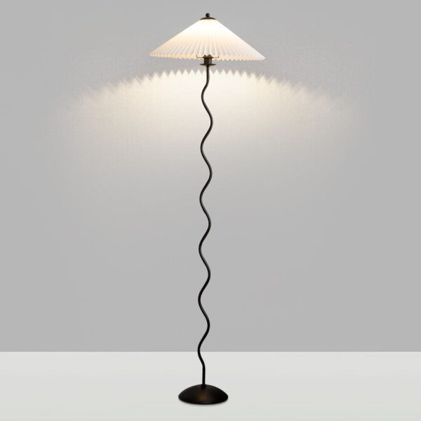 Vintage Fabric Pleated Shade 1-Light Standing Floor Lamp - Image 6