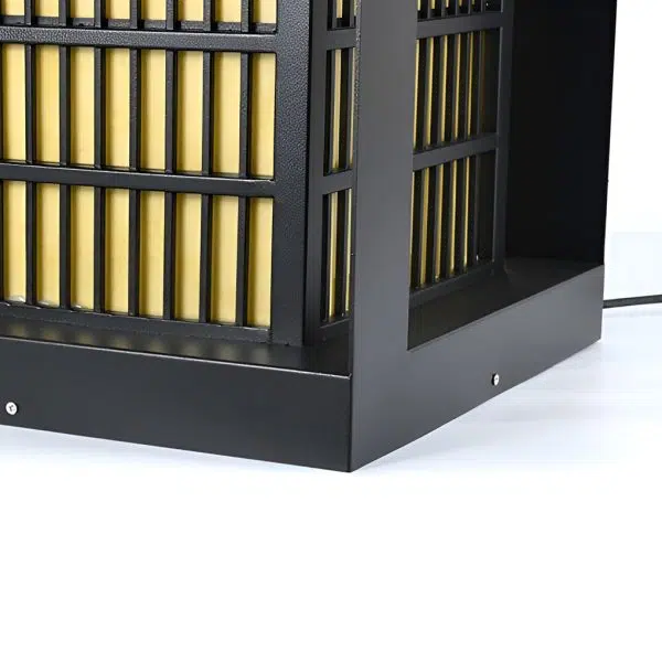 Black Industrial LED Outdoor Pathway Lantern - Building-Inspired Cuboid Design - Image 11