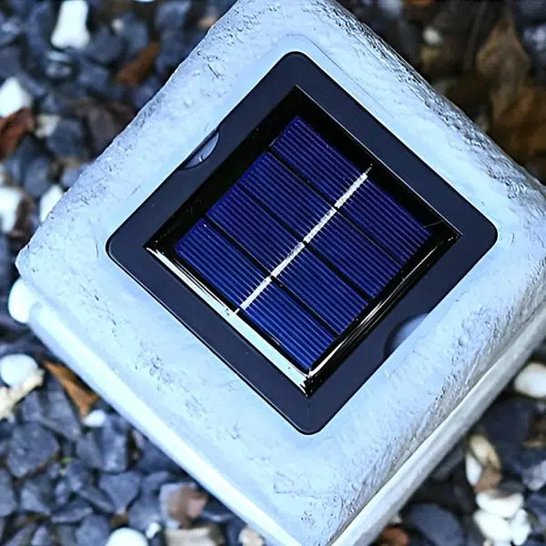 Modern Square Resin Solar Light Waterproof LED Garden Lamp - Image 8