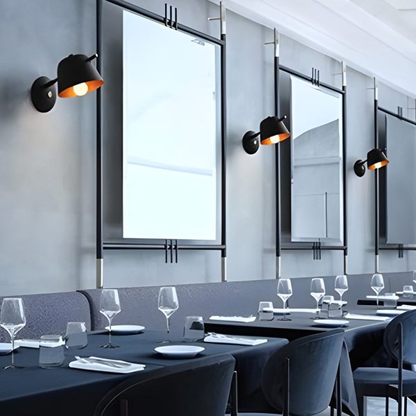 Hat-style Matte Metal Nordic Mounted Modern Wall Sconce Lighting - Image 12