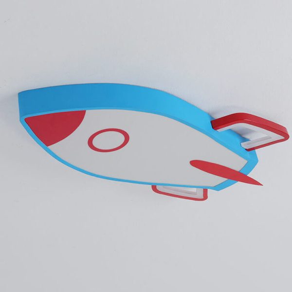 Cartoon Rocket-shaped Aluminum LED Flush Mount Ceiling Light - Image 10